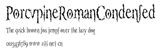 PorcupineRomanCondensed.ttf字體轉換器圖片