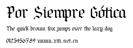 Por Siempre Gótica.ttf字體轉換器圖片