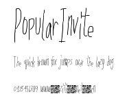 PopularInvite.ttf字體轉換器圖片