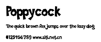Poppycock.ttf字體轉換器圖片