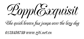 PopplExquisit.ttf字體轉換器圖片