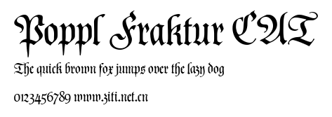 Poppl Fraktur CAT.ttf字體轉換器圖片