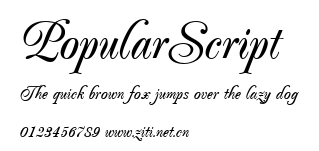 PopularScript.ttf字體轉換器圖片