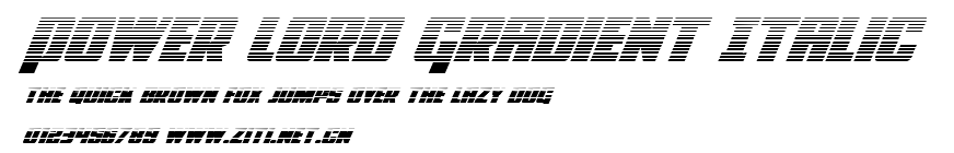Power Lord Gradient Italic.ttf字體轉換器圖片