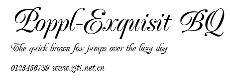 Poppl-Exquisit BQ.ttf字體轉換器圖片