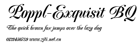 Poppl-Exquisit BQ.ttf字體轉換器圖片