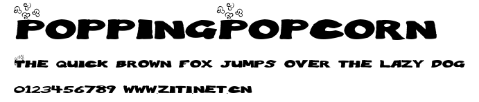 PoppingPopcorn.ttf字體轉換器圖片