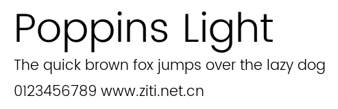 Poppins Light.ttf字體轉換器圖片