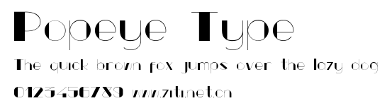 Popeye Type.ttf字體轉換器圖片