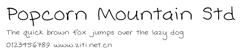 Popcorn Mountain Std.otf字體轉換器圖片