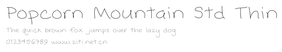 Popcorn Mountain Std Thin.otf字體轉換器圖片