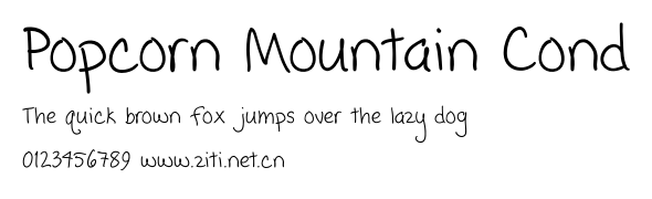 Popcorn Mountain Cond.otf字體轉換器圖片