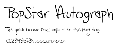 PopStar Autograph.otf字體轉換器圖片