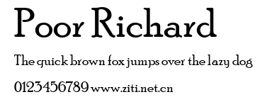 Poor Richard.ttf字體轉換器圖片