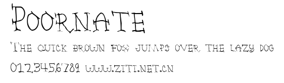 Poornate.ttf字體轉換器圖片