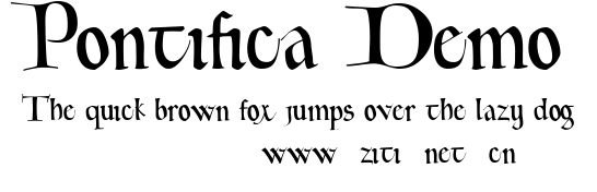 Pontifica Demo.ttf字體轉換器圖片