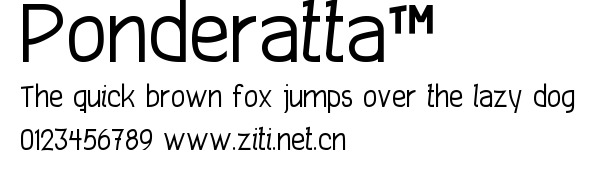 Ponderatta™.ttf字體轉換器圖片