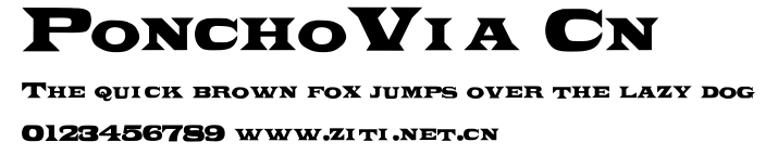 PonchoVia Cn.ttf字體轉換器圖片