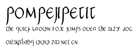 PompejiPetit.ttf字體轉換器圖片