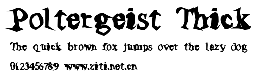 Poltergeist Thick.ttf字體轉換器圖片