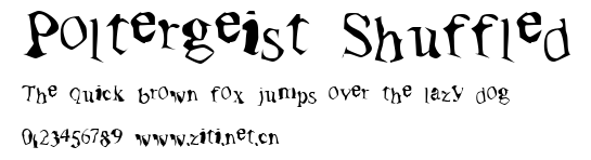 Poltergeist Shuffled.ttf字體轉換器圖片
