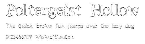 Poltergeist Hollow.ttf字體轉換器圖片