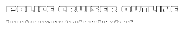 Police Cruiser Outline.ttf字體轉換器圖片