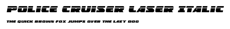 Police Cruiser Laser Italic.ttf字體轉換器圖片