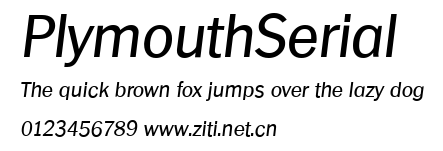 PlymouthSerial.ttf字體轉換器圖片