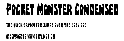 Pocket Monster Condensed.ttf字體轉換器圖片