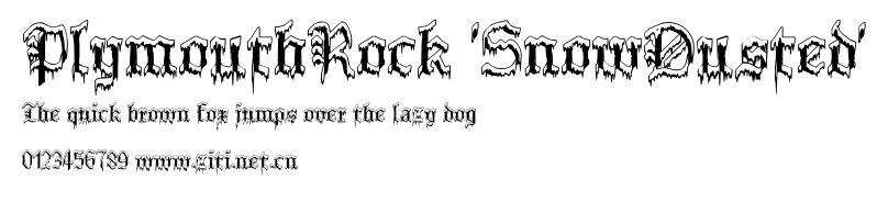 PlymouthRock 'SnowDusted'.ttf字體轉換器圖片