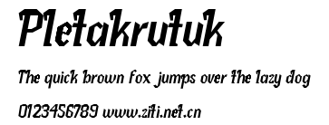 Pletakrutuk.otf字體轉換器圖片