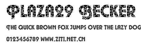 Plaza29 Becker.ttf字體轉換器圖片
