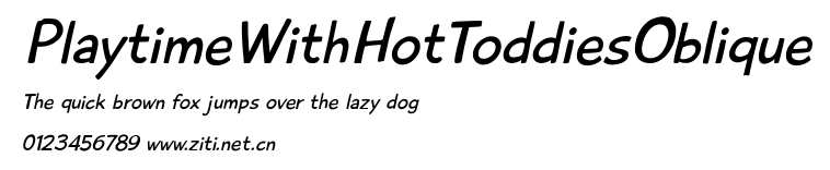 PlaytimeWithHotToddiesOblique.ttf字體轉換器圖片