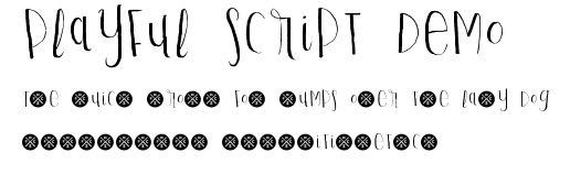 Playful Script Demo.ttf字體轉換器圖片