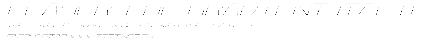 Player 1 Up Gradient Italic.ttf字體轉換器圖片
