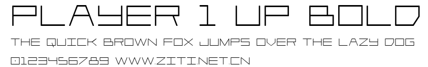 Player 1 Up Bold.ttf字體轉換器圖片