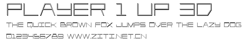 Player 1 Up 3D.ttf字體轉換器圖片