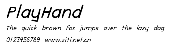 PlayHand.ttf字體轉換器圖片