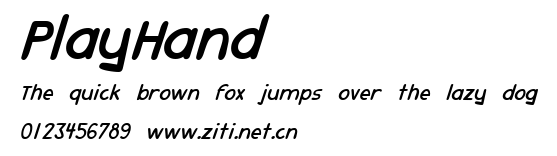 PlayHand.ttf字體轉換器圖片