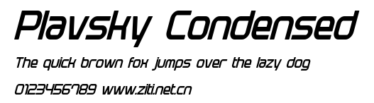 Plavsky Condensed.otf字體轉換器圖片