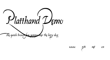 Platthand Demo.ttf字體轉換器圖片