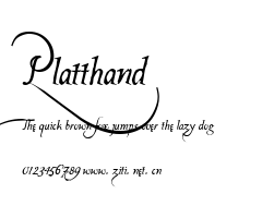 Platthand.ttf字體轉換器圖片