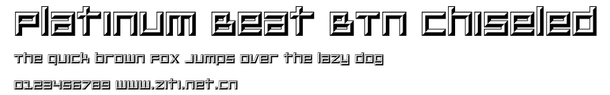 Platinum Beat BTN Chiseled.ttf字體轉換器圖片