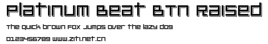 Platinum Beat BTN Raised.ttf字體轉換器圖片
