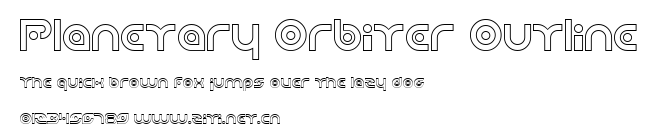Planetary Orbiter Outline.ttf字體轉換器圖片