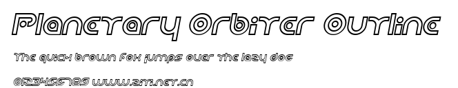 Planetary Orbiter Outline.ttf字體轉換器圖片