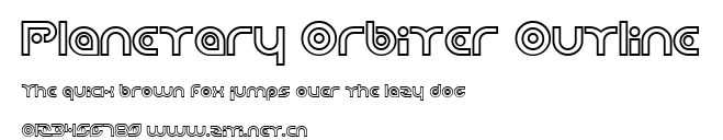 Planetary Orbiter Outline.ttf字體轉換器圖片