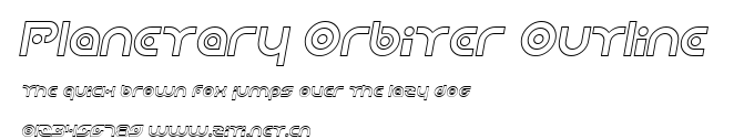 Planetary Orbiter Outline.ttf字體轉換器圖片