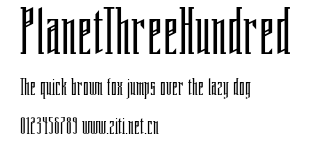 PlanetThreeHundred.ttf字體轉換器圖片